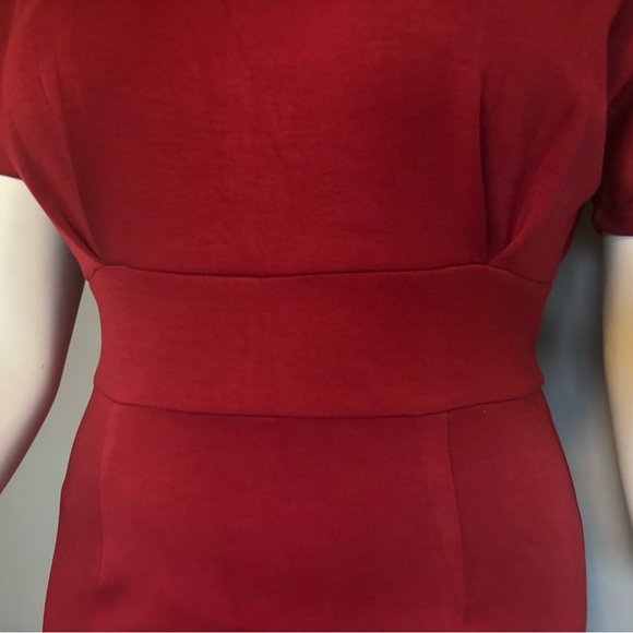 Red short sleeve dress with belt, Large BNWT - Picture 13 of 15